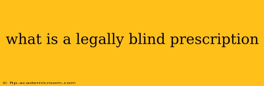 what is a legally blind prescription