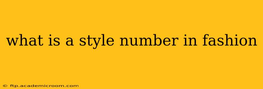 what is a style number in fashion