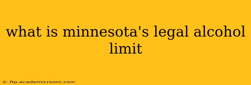what is minnesota's legal alcohol limit