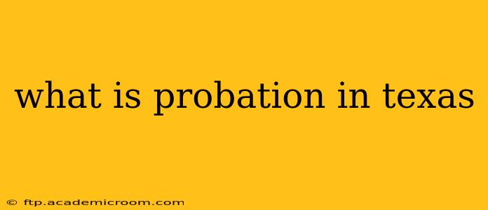 what is probation in texas