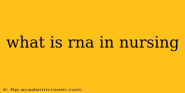 what is rna in nursing