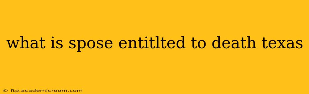 what is spose entitlted to death texas
