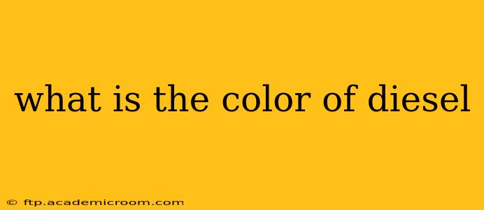 what is the color of diesel