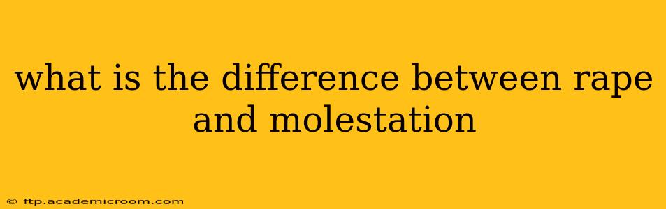 what is the difference between rape and molestation