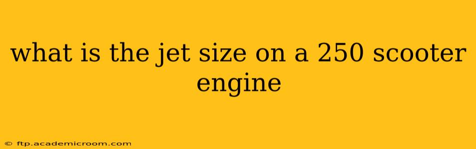 what is the jet size on a 250 scooter engine