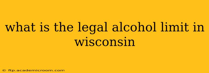 what is the legal alcohol limit in wisconsin