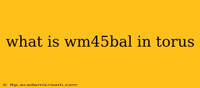 what is wm45bal in torus