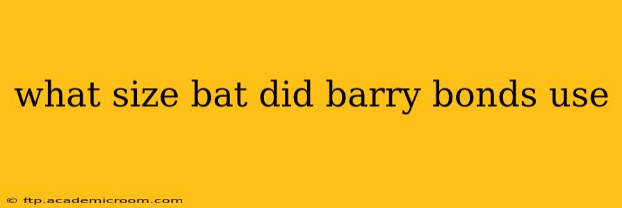 what size bat did barry bonds use