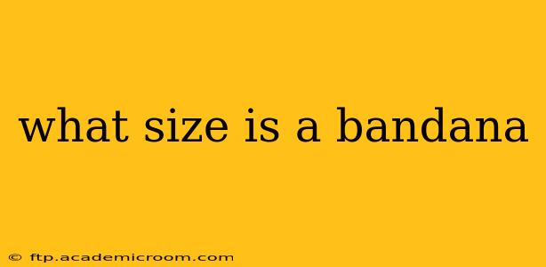 what size is a bandana