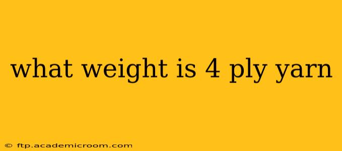 what weight is 4 ply yarn
