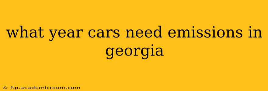 what year cars need emissions in georgia