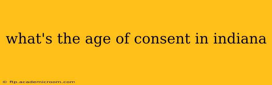 what's the age of consent in indiana