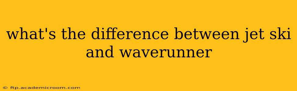 what's the difference between jet ski and waverunner