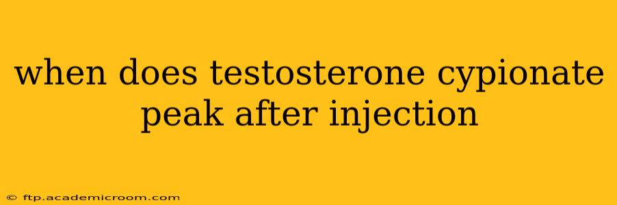 when does testosterone cypionate peak after injection