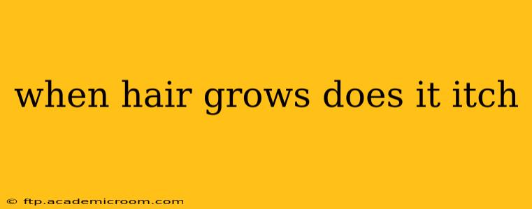when hair grows does it itch