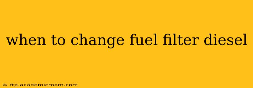 when to change fuel filter diesel