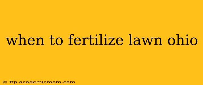 when to fertilize lawn ohio