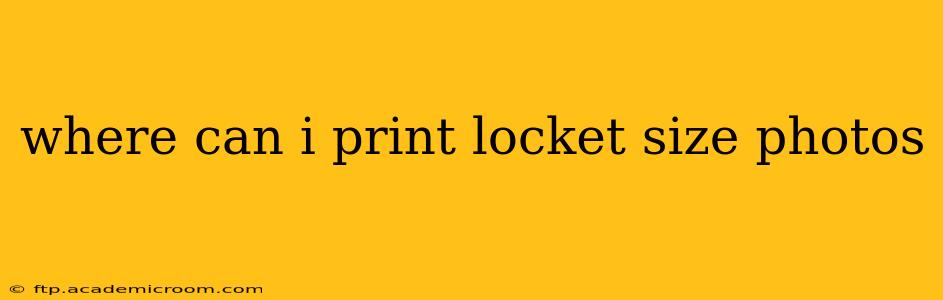 where can i print locket size photos