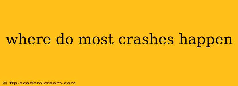 where do most crashes happen