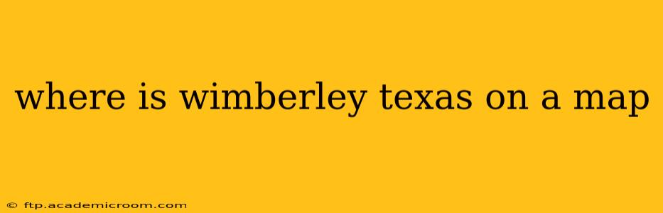 where is wimberley texas on a map