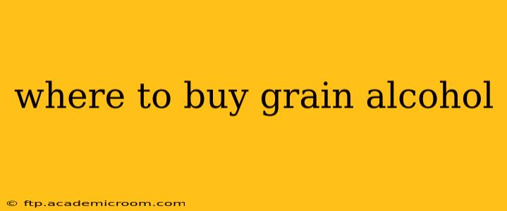 where to buy grain alcohol