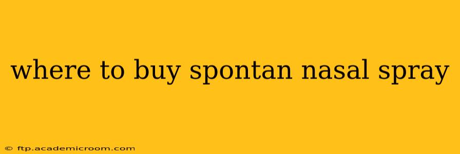 where to buy spontan nasal spray