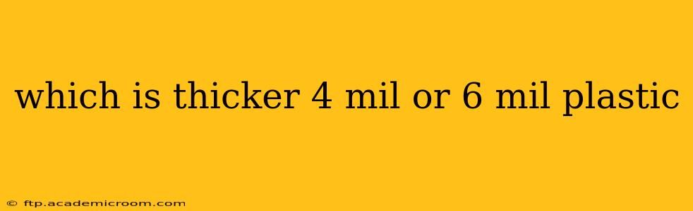 which is thicker 4 mil or 6 mil plastic