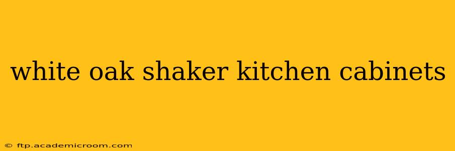 white oak shaker kitchen cabinets
