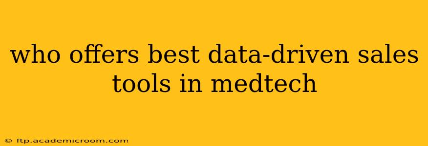 who offers best data-driven sales tools in medtech