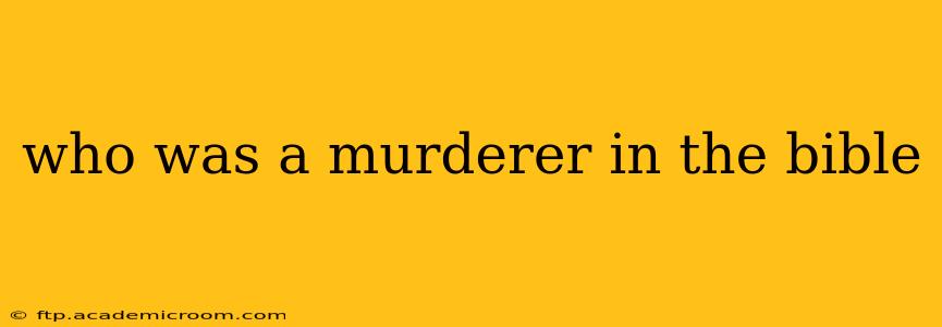 who was a murderer in the bible