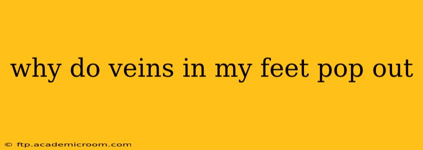 why do veins in my feet pop out