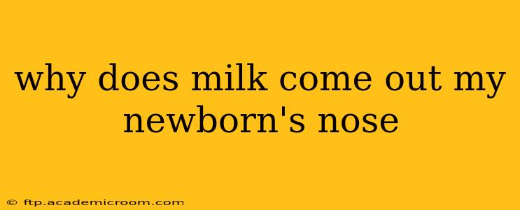 why does milk come out my newborn's nose