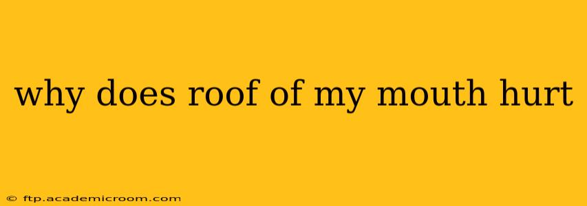 why does roof of my mouth hurt