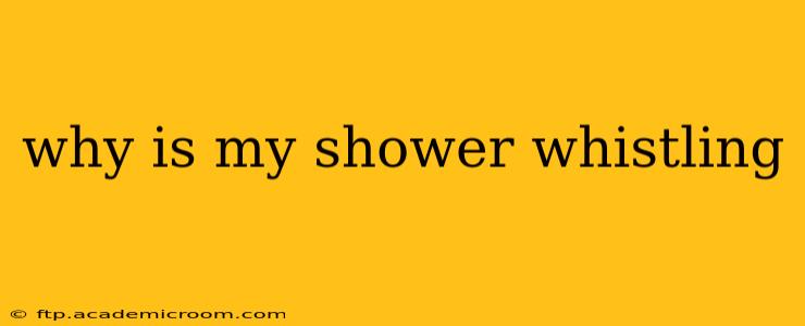 why is my shower whistling