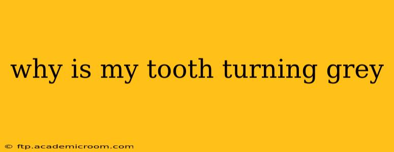why is my tooth turning grey
