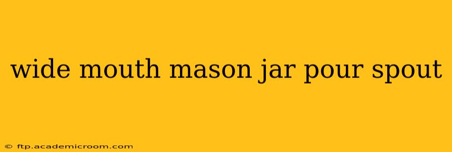 wide mouth mason jar pour spout