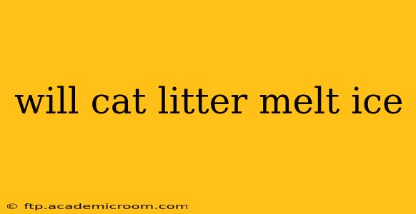 will cat litter melt ice