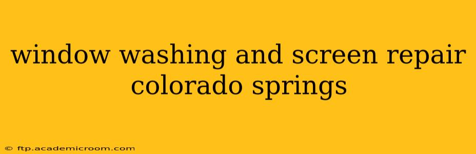 window washing and screen repair colorado springs