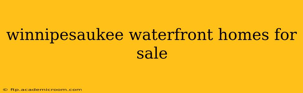 winnipesaukee waterfront homes for sale