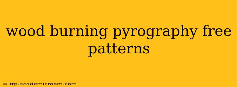 wood burning pyrography free patterns