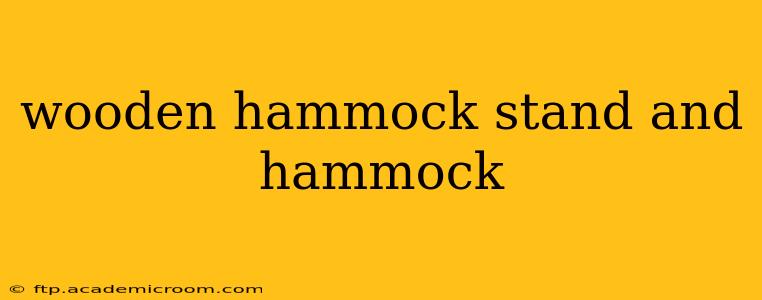 wooden hammock stand and hammock
