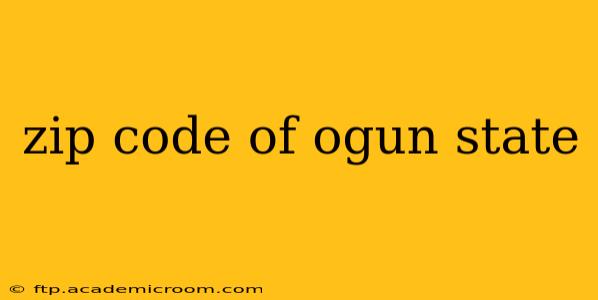 zip code of ogun state